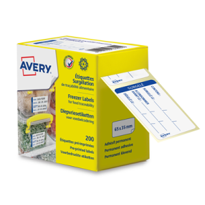 Etiquette surgélation de traçabilité alimentaire 65 x 35 mm x 200