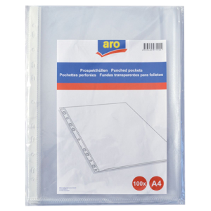 Pochette perforée A4 grainée x 100