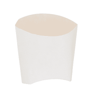Pochette frites carton medium blanche 123 x 130 mm par 250