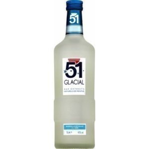 51 GLACIAL ; Apéritif 51 Glacial aux extraits naturels de menthe 70 cl