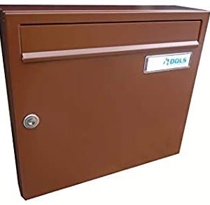 Boîte aux lettres montage en saillie Brun noyer (RAL 8011) avec porte-nom