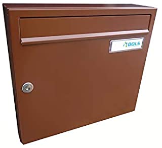 Boîte aux lettres montage en saillie Brun noyer (RAL 8011) avec porte-nom