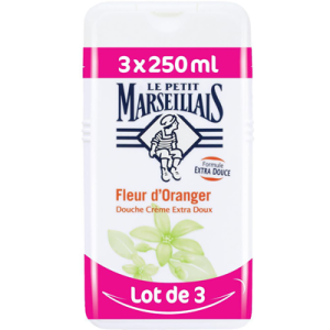 Gel douche Fleur d’oranger 250 ml (vendu par 3) Le Petit Marseillais