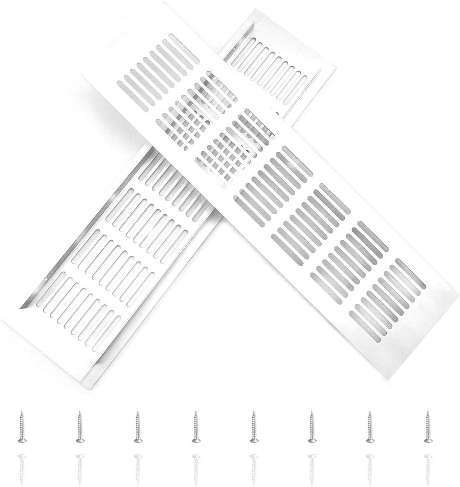 2 x grille de ventilation, acier inoxydable, 80 mm x 300 mm