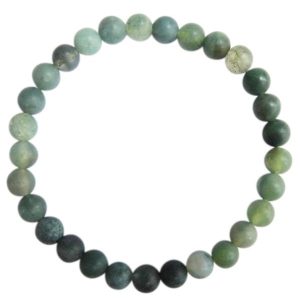 Bracelet perles rondes agate fancy