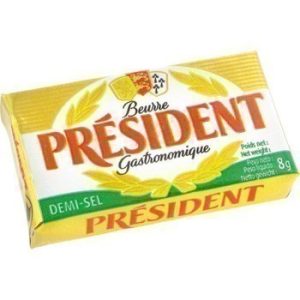 PRESIDENT ; Beurre en portion individuelle demi-sel