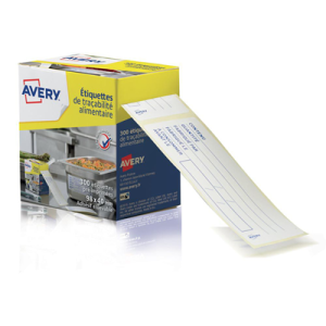 Etiquette de traçabilité alimentaire 98 x 40 mm x 300