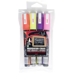 Marqueur craie Chalk pointe conique coloris assortis x 4