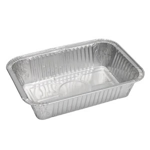 100 barquettes jetables aluminium 890 ml non operculable