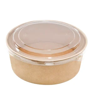 Bol salade carton + couvercle PET 1300 ml par 25