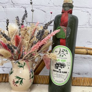 Bouteille pastis vintage en terre cuite Chateau de Floure sélection Gaston Bonheur