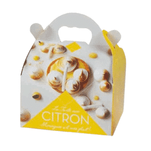 50 caissettes pâtissières à poignée colorées 10 x 12 x 7 cm A Croquer