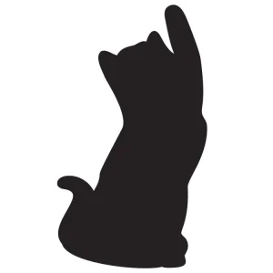 Stickers mural décoratif chat noir 4