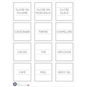 12 stickers bocaux produits alimentaires 1