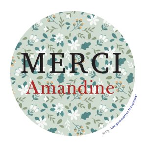 Lot de stickers personnalisés Merci