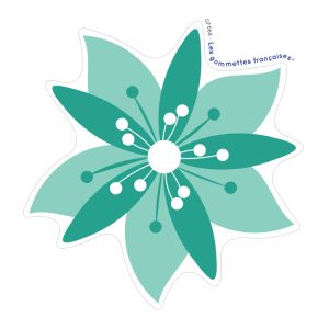 Stickers Fleur bleu