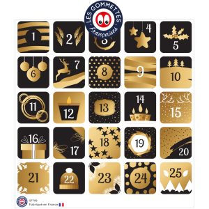 25 gommettes calendrier de l’Avent