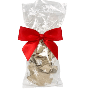 100 sachets Noël plat polypro « Flocons » 100 x 220 mm