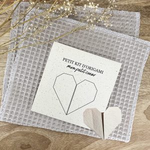 Carte origami ensemencée à planter – Mon petit coeur