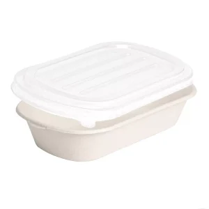 Barquette biodégradable + couvercle 710 ml par 50