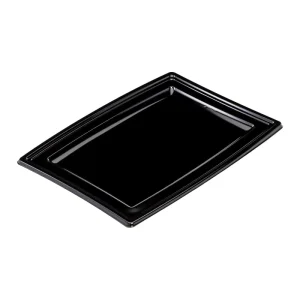 Plateau traiteur noir réutilisable 350 x 240 x 20 mm par 5