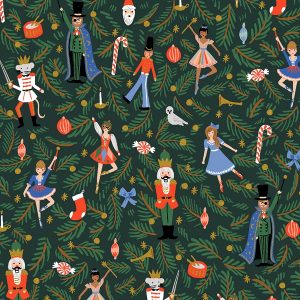 Tissu Rifle Paper Co Holiday Classics Vert Sapin