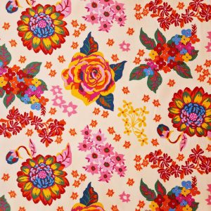 Tissu Nathalie Lété Un Printemps à Paris Fleurs Crème