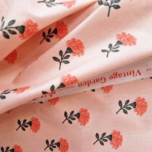 Tissu Rifle Paper Co Vintage Garden Fleurs Corail Nude