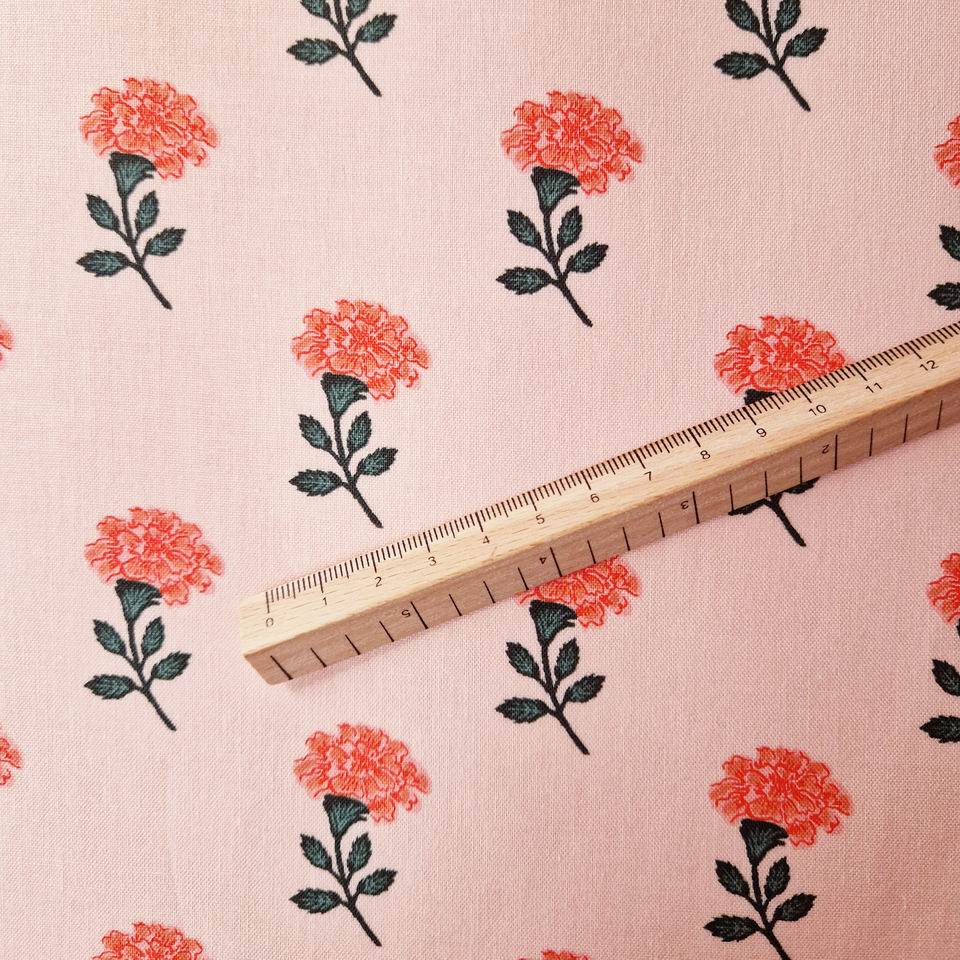Tissu Rifle Paper Co Vintage Garden Fleurs Corail Nude – Image 4