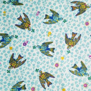 Tissu Nathalie Lété Oiseaux Ciel Promenade dans les Bois