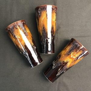 Trio de verre à orangeade Vallauris lave