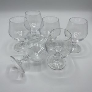 Lot de 6 verres à brandy à pied art déco