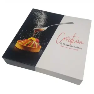 50 boites pâtissières Euro carton colorées 26 x 5 cm