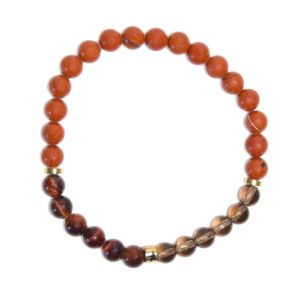 Bracelet chakra racine perles rondes 6mm