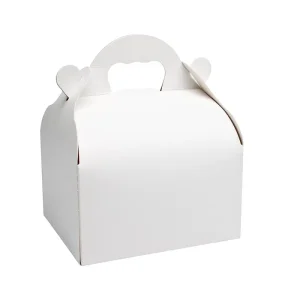 Caissette pâtissière blanche à poignée carton 10 x 12 x 7 cm par 50