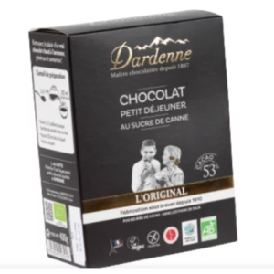 Chocolat petit déjeuner poudre au sucre de canne 400g