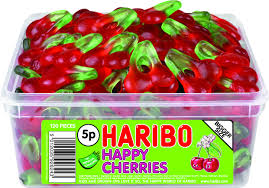 HARIBO HAPPY CHERRIES 5P TUB