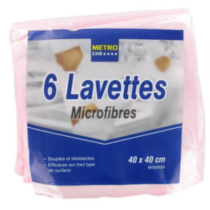 Lavette microfibres bleu H.40 x L.40 cm x 6