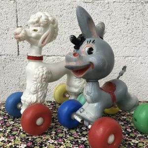Jouets à roulettes 1960/70 vintage