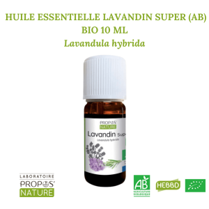 LAVANDIN SUPER BIO (AB) – HUILE ESSENTIELLE 10 ML – Lavandula Hybrida DDM: 02.26