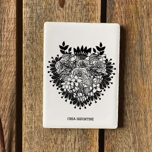 Magnet en céramique Ex voto fleuri
