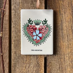 Magnet en céramique Ex-voto fleurs couleurs