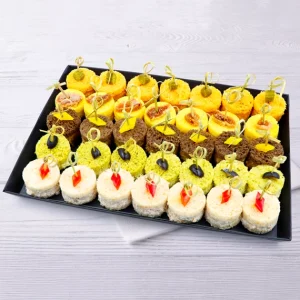 Mini-toasts arc-en-ciel