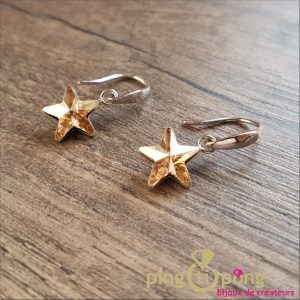 Boucles « STARS » en argent et cristaux de Swarovski® de SPARK