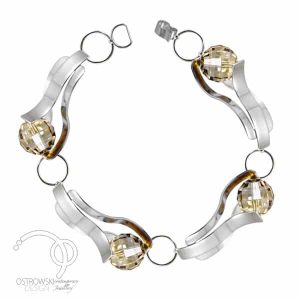 Bracelet original GLOW, bijou en swarovski et argent, de la marque Ostrowski Design