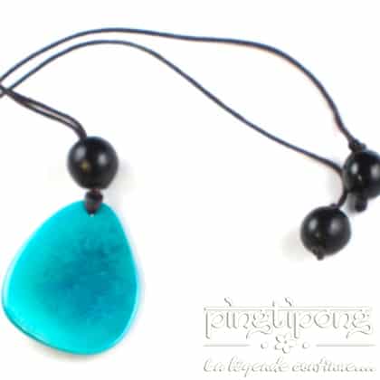 Collier écologique Green-Age original en tagua turquoise – Image 4