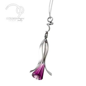 Collection Lily : Collier en argent 925 et cristal de Swarovski® fleur de OSTROWSKI design
