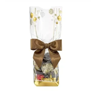 Sachet Noel « Boules et Flocons » 100 x 220 mm par 100