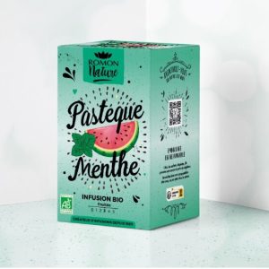 Tisane plaisir Pastèque et Menthe boite de 16 sachets