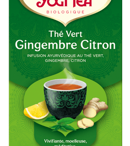 Thé vert Gingembre citron boite de 17 sachets